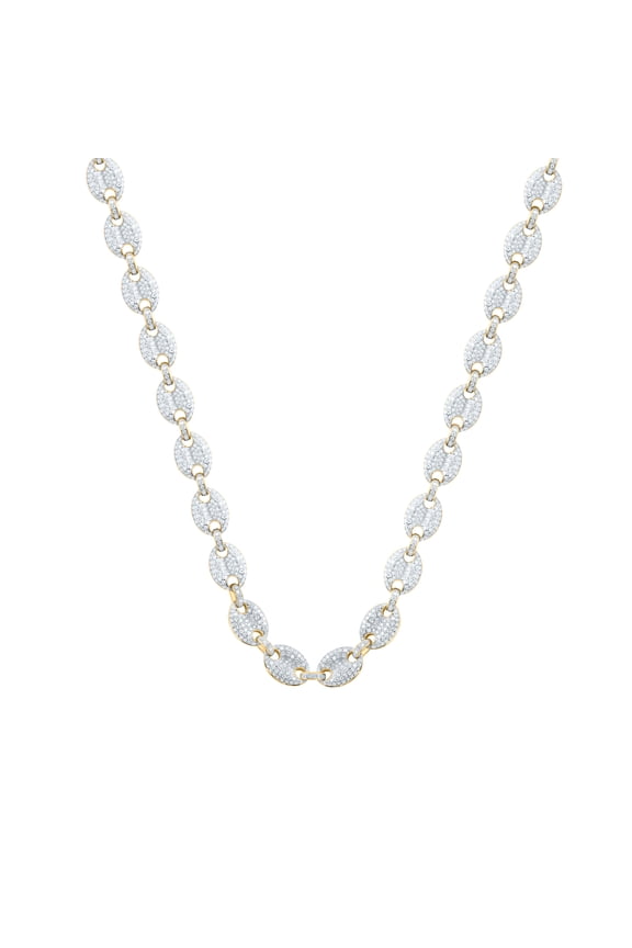 10Kt Yellow Gold 13 1/2 Ct Diamond Mens Chain