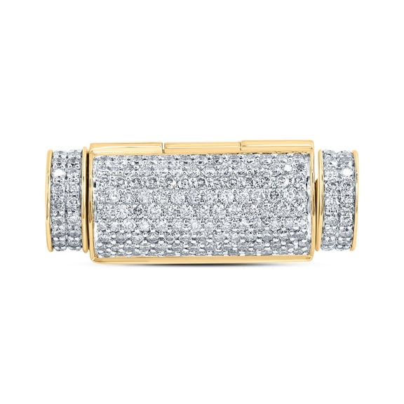 10Kt Yellow Gold 2 7/8 Ctw Natural Diamond (10MM) Rope Lock Box