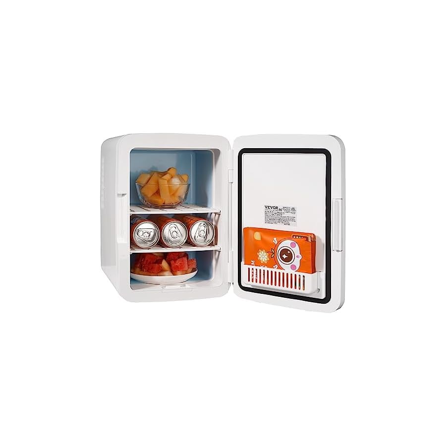 10L/12 Can Portable AC/DC Cooler & Heater - Skin Safe Mini Fridge for ...