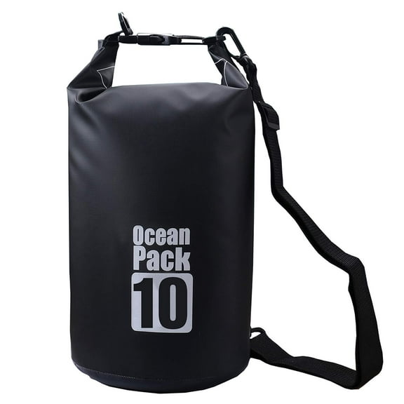 10L Black 500D Tarpaulin Heavey-Duty PVC Water Proof Dry Bag Sack for Kayaking / Boating / Canoeing / Fishing / Rafting / Swimming / Camping / Snowboarding
