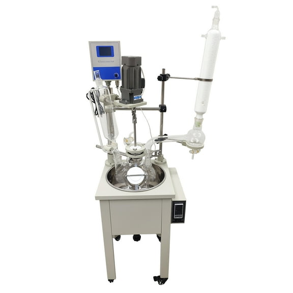 10L Chemical Jacket Single-layer Glass Lab Reactor Reaction Still