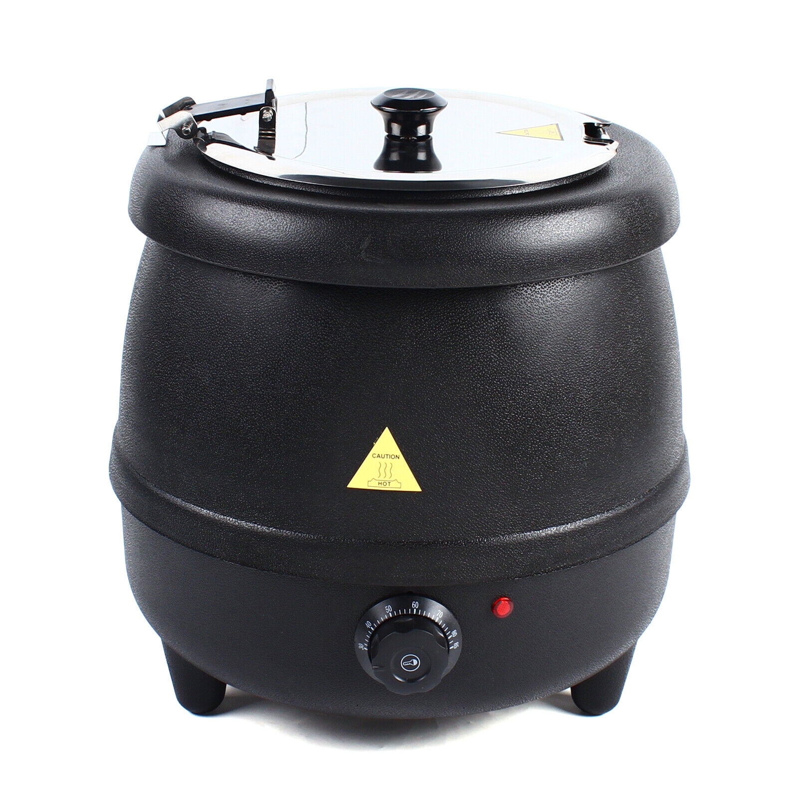 10L Commercial Electric Soup Kettle Warmer, Electric Stainless Steel Food  Warmer Pot Black Temperature Adjustable 86-185