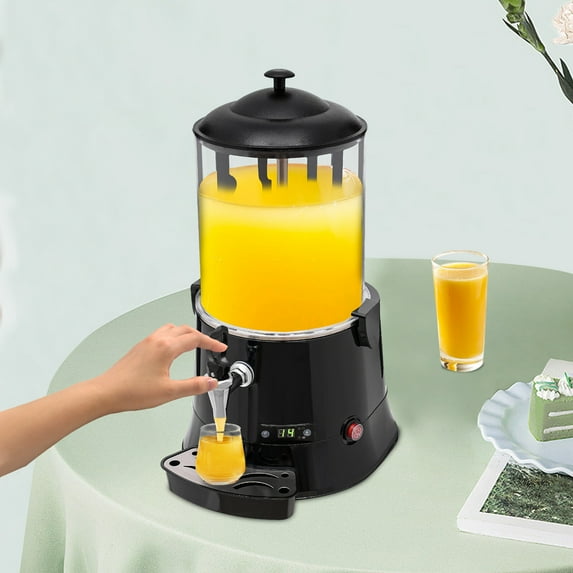 10L Commercial Self Heating Hot Chocolate Dispenser Hot Beverage Dispenser for Coffees, Milk Tea Shops