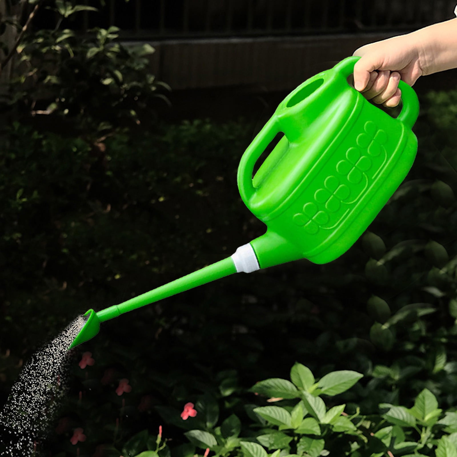 10L Durable Green Watering Can With Long Spout & Metal Rose Sprinkler Ideal For Indoor Plants & Outdoor Gardening(Green-10L)