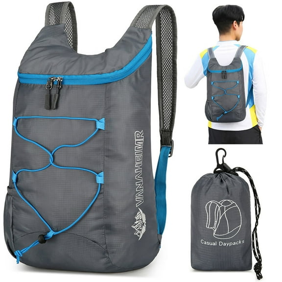 10L Foldable Portable Backpack hiking Daypack Ultralight Splashproof Outdoor Travel Bag(Grey)