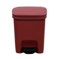 10L Gallon Trash Can Plastic Step On Kitchen Trash Can Black Compost