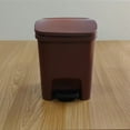 thumbnail image 1 of 10L Gallon Trash Can Plastic Step On Kitchen Trash Can Brown, 1 of 6