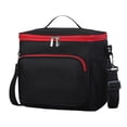 thumbnail image 1 of 10L Insulated Lunch Bag for Men, Reusable Cooler with Adjustable Shoulder Strap, Adult Lunch Box for Work School Outdoor Picnic Travel,A-Black - 23.5X18X27cm, 1 of 4