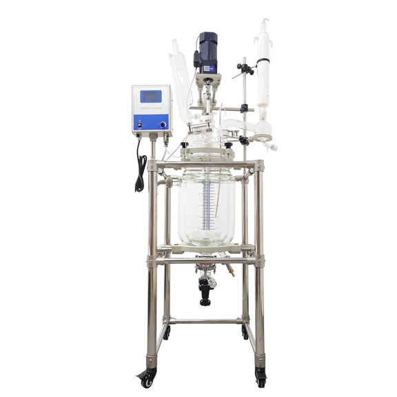 10L Lab Jacketed Reactor Vessel Double-layer Glass Reaction Kettle  Chemical Reactor