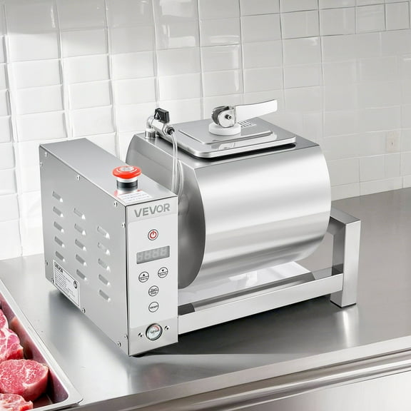 10L Meat Tumbler | Vacuum Marinator Machine for Chicken, Steak, Fish | Stainless Steel Food Processor