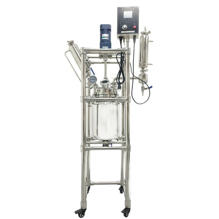 10L Multifunctional Reaction Kettle Double Layer Lined Glass Reactor