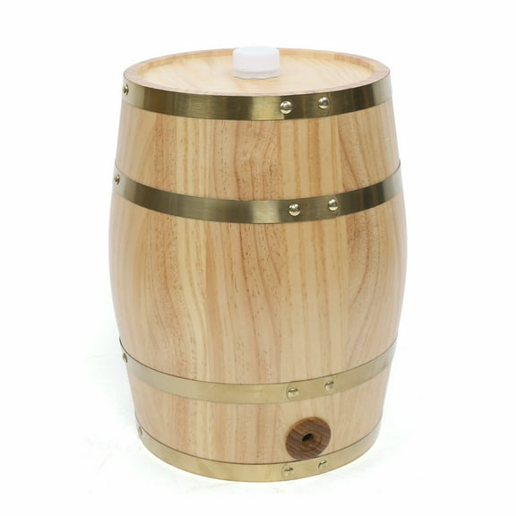 10L New Wooden Oak Barrel Cask Storage Wine Brandy Whiskey Beer Dispenser Keg