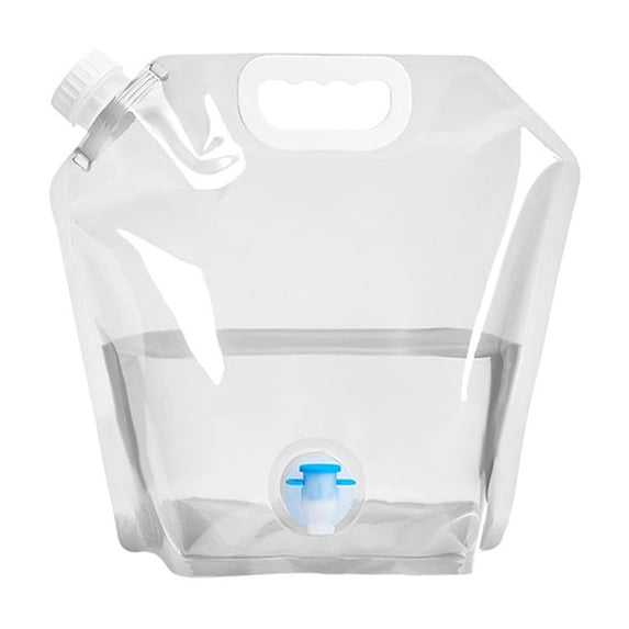 10L Portable Water Bag with Faucet, Collapsible PVC Water Carrier for Camping & Outdoor Use