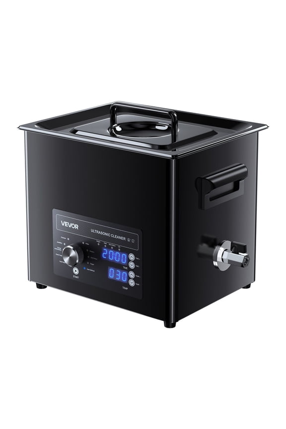 10L Professional Ultrasonic Cleaner Machine with Knob Control Stainless Steel Cleaning Machine with Basket and Cleaning Ball for Watches Razors Jewelry Coins and More