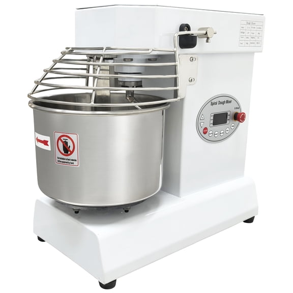 10L Spiral Dough Mixer Double-Acting Double-Speed Flour Kneading Mixing Machine 110V Max 7.7lb Dry Flour Capacity