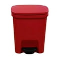 10L Step-On Kitchen Trash Can Black Plastic Garbage Bin Hands-Free ...
