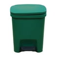 10L Step-On Kitchen Trash Can Black Plastic Garbage Bin Hands-Free ...