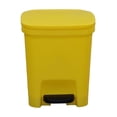 10L Step-On Kitchen Trash Can Black Plastic Garbage Bin Hands-Free ...