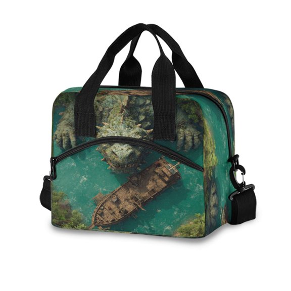 10L Tote Insulated Reusable Lunch Bag With Adjustable Strap A Huge Of A Monster