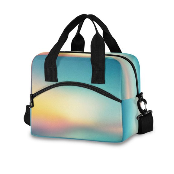 10L Tote Insulated Reusable Lunch Bag With Adjustable Strap Abstract Blurred Background