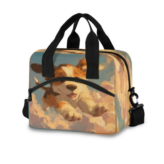 10L Tote Insulated Reusable Lunch Bag With Adjustable Strap Cheer Puppy