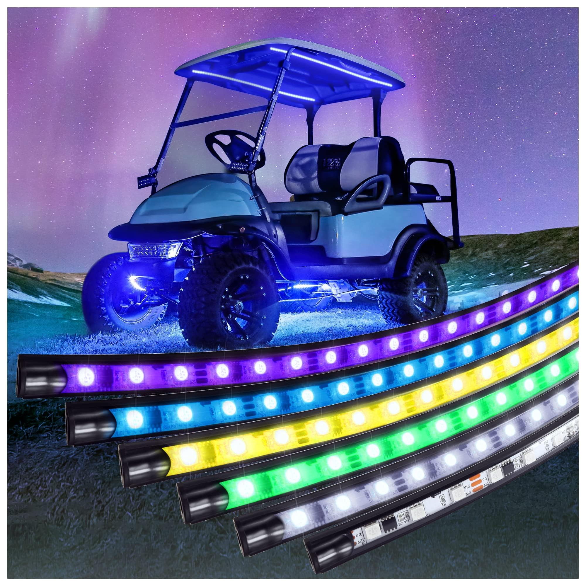 10L0L 6PCS Golf Cart DC20 Underbody Light Kit with Canopy Lights