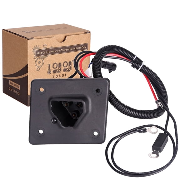 10L0L Golf Cart 48V Charger Receptacle for EZGO RXV & TXT 2008-up, Replace OEM# 602529