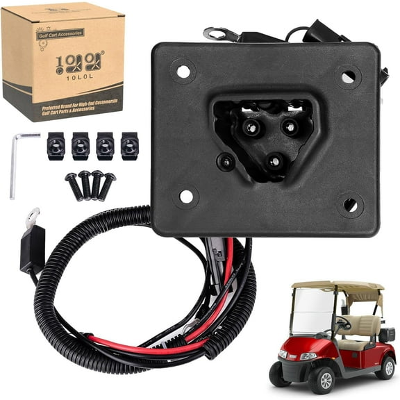 10L0L Golf Cart Charge Receptacle for 2008-up EZGO TXT RXV 48V W/ Delta-Q Charger 602529