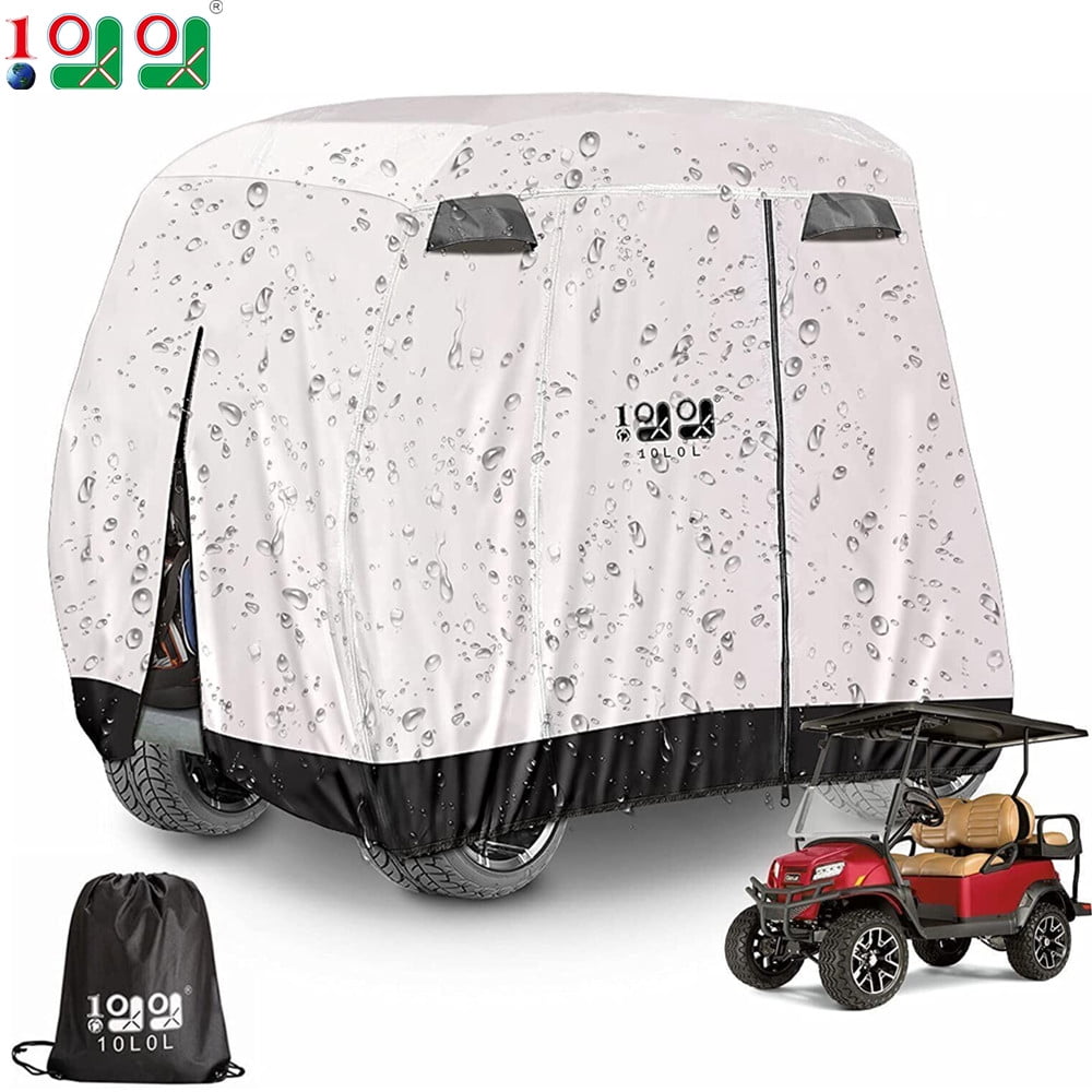 10L0L Golf Cart Cover, 4 Passenger Golf Cart Storage Cover Universal for EZGO, Club Car, Yamaha