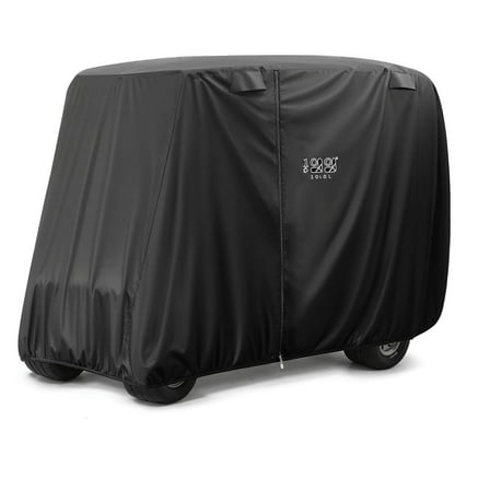 10L0L Golf Cart Cover 4 Passenger for Yamaha EZGO Club Car, 420D Waterproof Sunproof Dustproof Enclosure Cover, Black