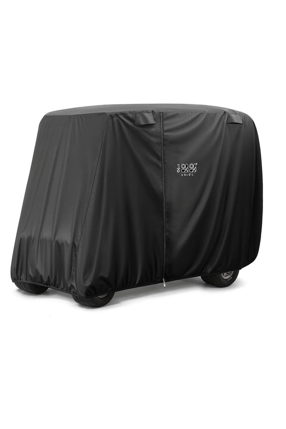 Golf Cart Cover 4 Passenger for Yamaha EZGO Club Car, 420D Waterproof Sunproof Dustproof Enclosure Cover, Black