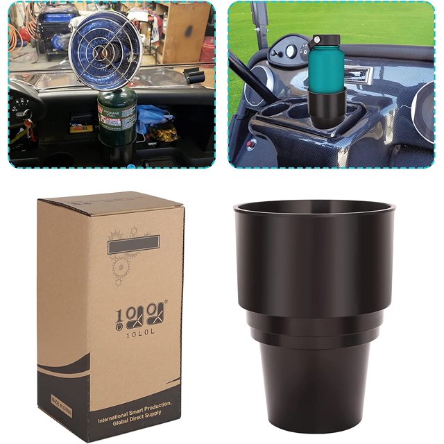 10L0L Golf Cart Cup Holder for 16.4oz Portable Propane Heater or Drink Bottle for Yamaha EZGO