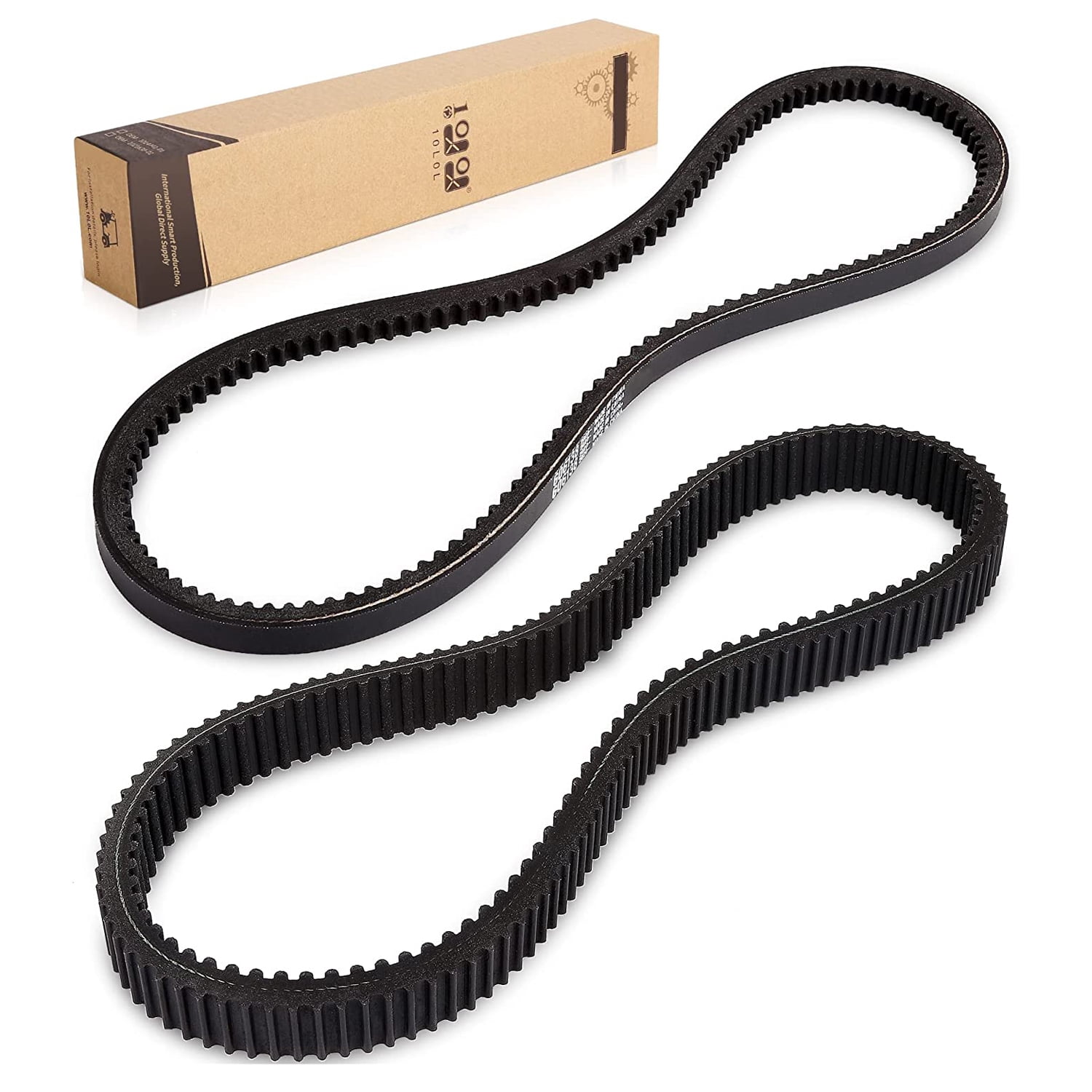 10L0L Golf Cart Clutch Drive Belt with Starter Belt Set Fit EZGO RXV TXT  2008-2011 with 13 HP Kawasaki Engines,Replaces OEM# 606136 606138