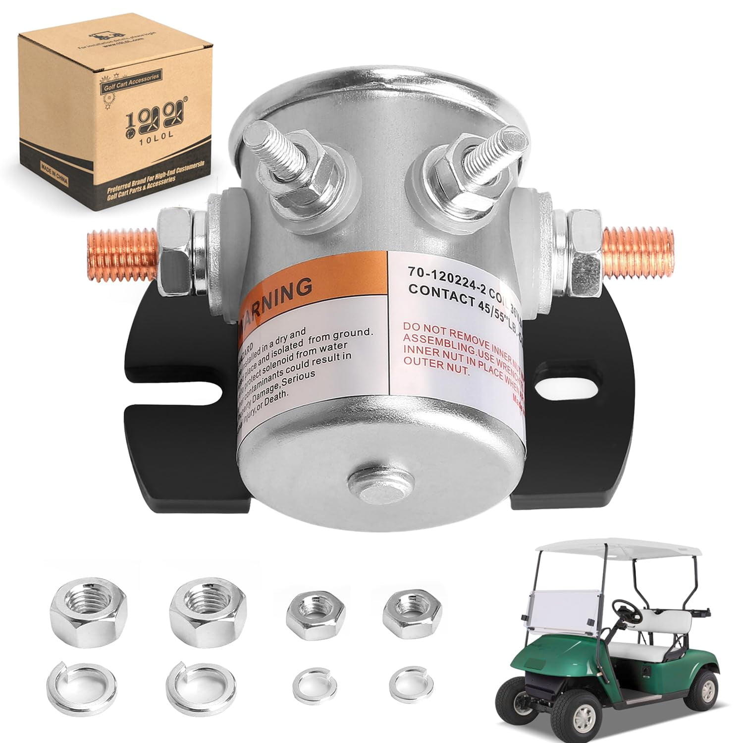 36V 70 Series Solenoid Relay For EZGO TXT Marathon Golf Cart - Replace 11761G1, 27855G01, 31680G1
