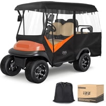 10L0L Golf Cart Enclosure 86’’ Roof, Universal 600D Waterproof Driving Cover for 4 Person Yamaha EZGO Club Car, Golf Cart Accessories