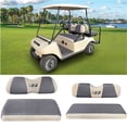 thumbnail image 1 of 10L0L Golf Cart Front Back Seat Cover Set for EZGO TXT RXV & Club Car DS 4 Passenger,Golf Cart Accessories, Gray+Beige, 1 of 8