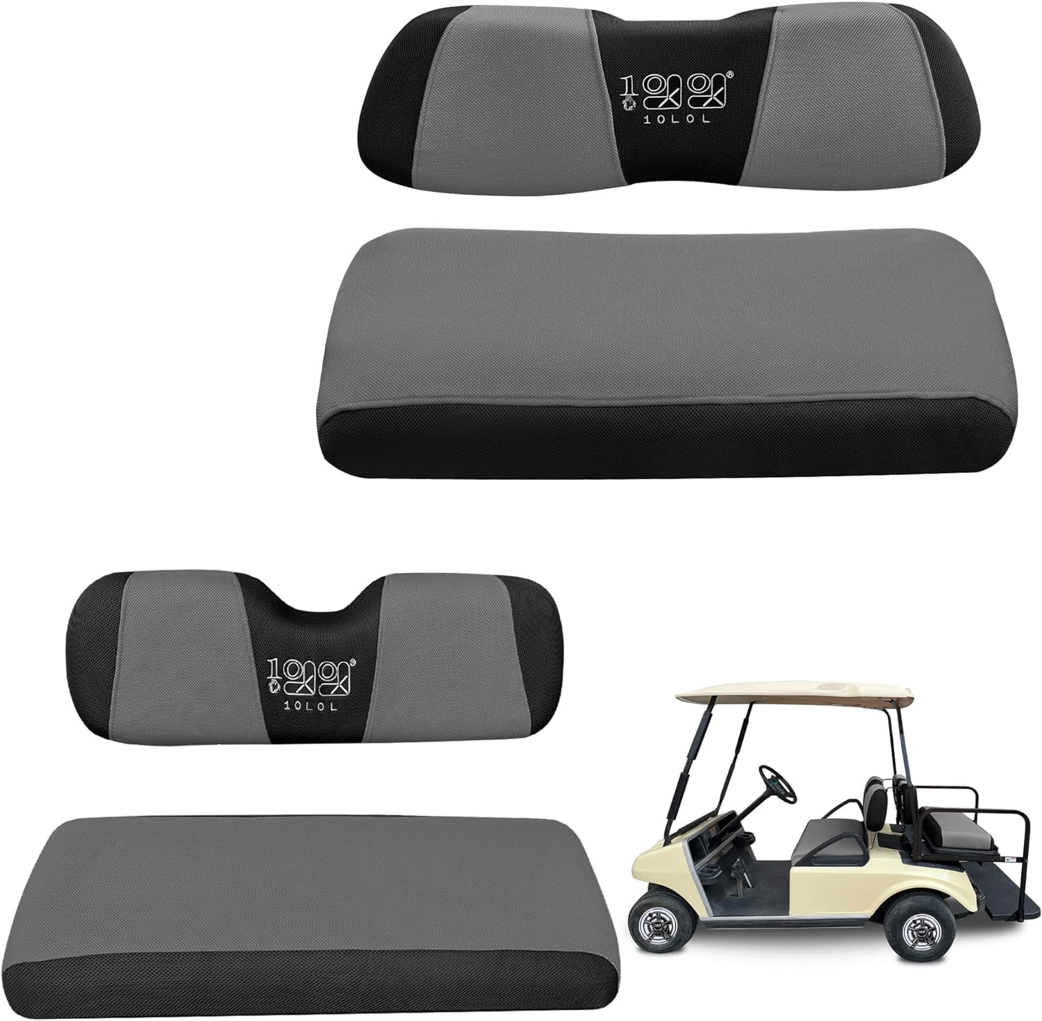 Golfwagen-Sitzbezüge Mit Adler & Flagge – Für EZGO TXT RXV/Club Car, UV-Schutz, Rutschfest, 2 Stück