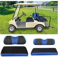 thumbnail image 1 of 10L0L Golf Cart Front Rear Seat Cover Set for EZGO TXT RXV & Club Car DS 2000-up Blue Black, 1 of 9