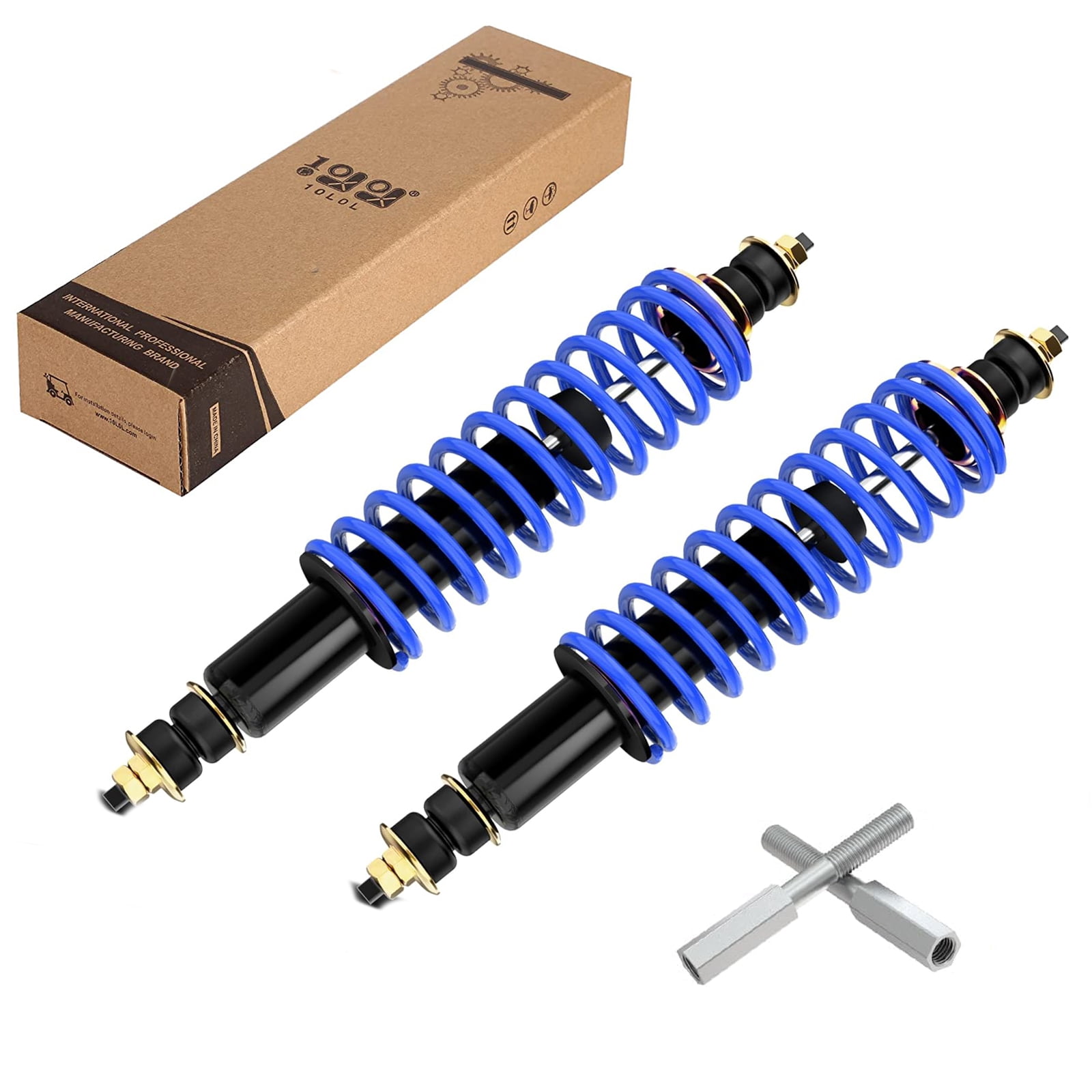 10L0L Golf Cart Front /Rear Shock Absorber Heavy Duty Coil Over Shocks for EZGO TXT Medalist 1994-up 76418-G01, 70928-G01
