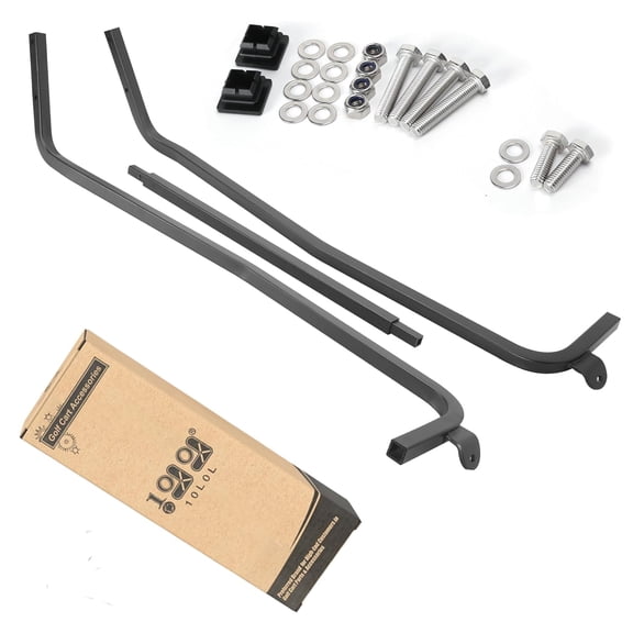 10L0L Golf Cart Front Strut Support Brackets for Club Car DS 2000+, Roof Top Windshield Frame