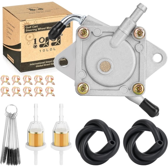10L0L Golf Cart Fuel Pump Fuel Filter Kit for Yamaha G8 G9 G14 G22 & Club Car DS Precedent Gas 290FE 350FE Kawasaki Engine,1014523, 1014524, JN6-F4410-00, JF2-24410-20