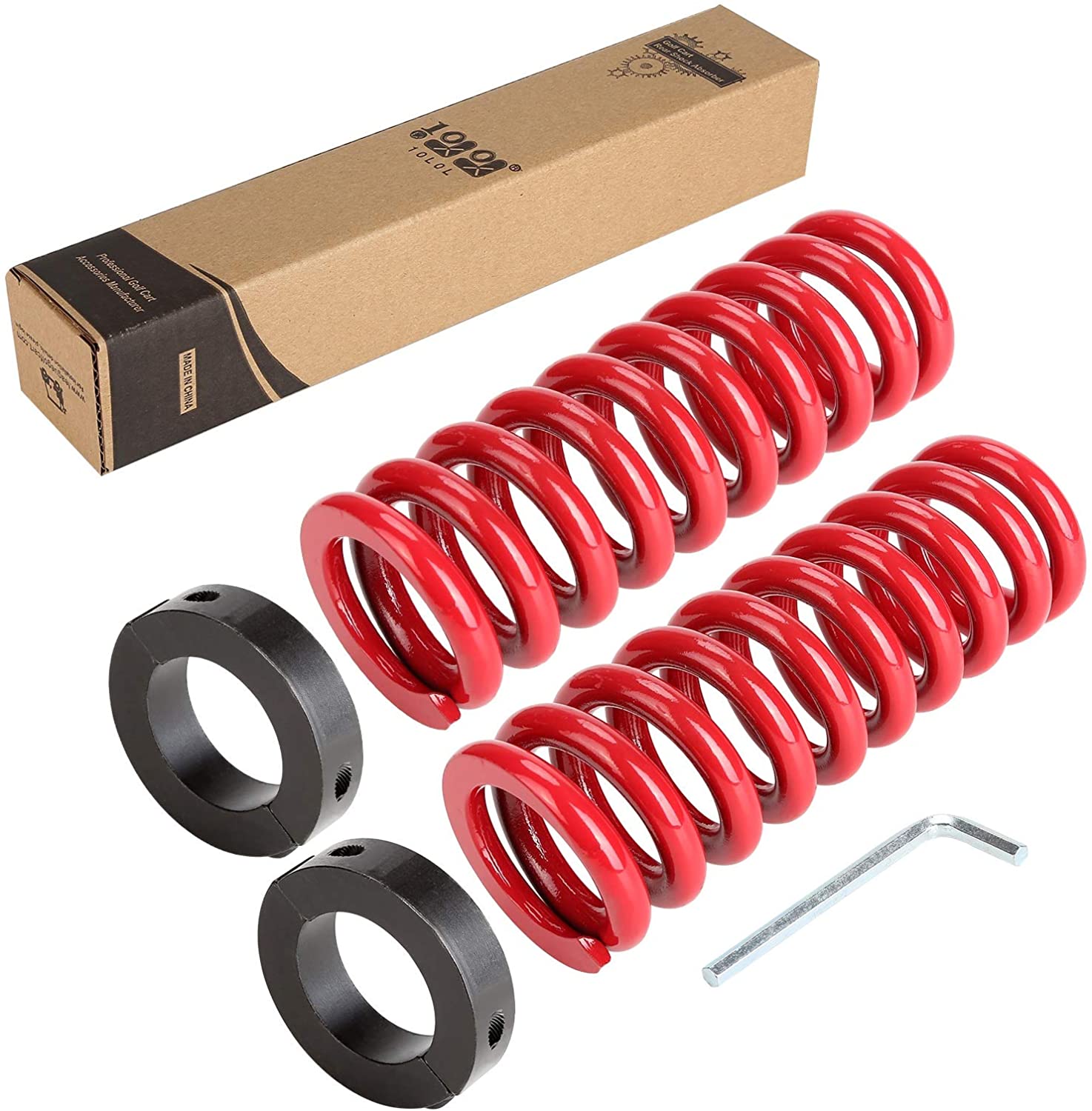 10L0L Golf Cart Heavy Duty Rear Shock Coil Spring Kit for Yamaha G14