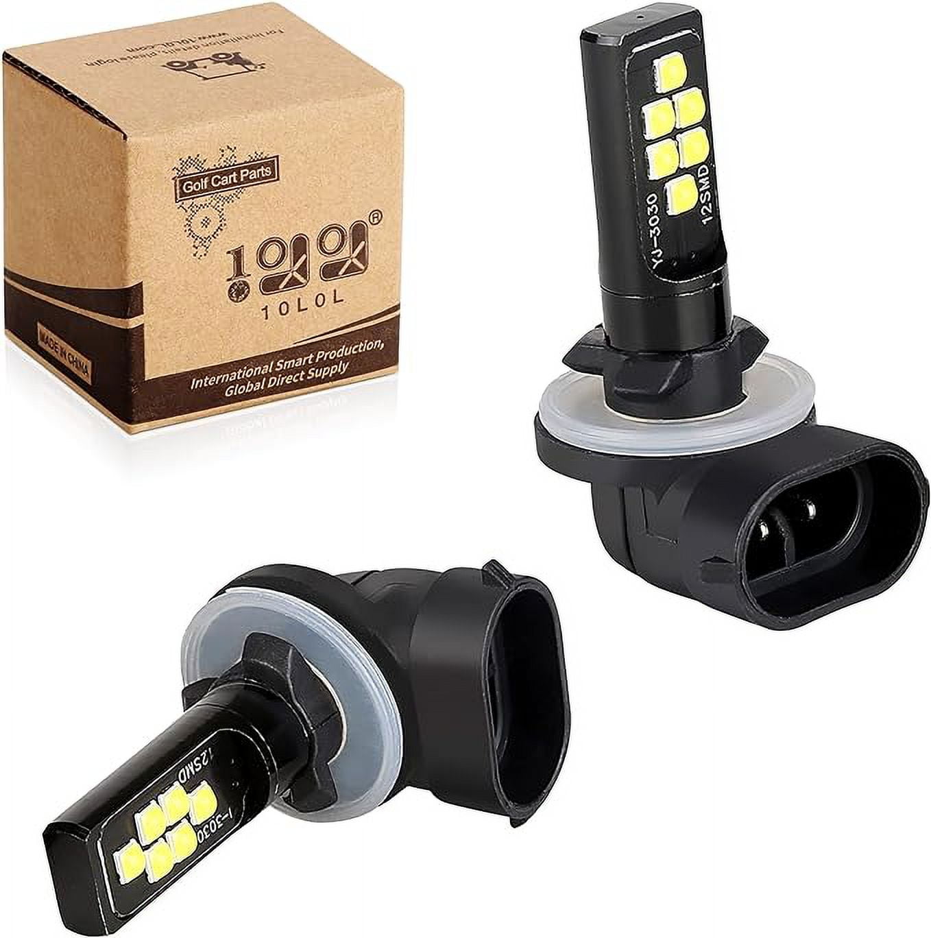 10L0L Golf Cart LED Light Headlights Bulb for Club Car DS (1999+) and