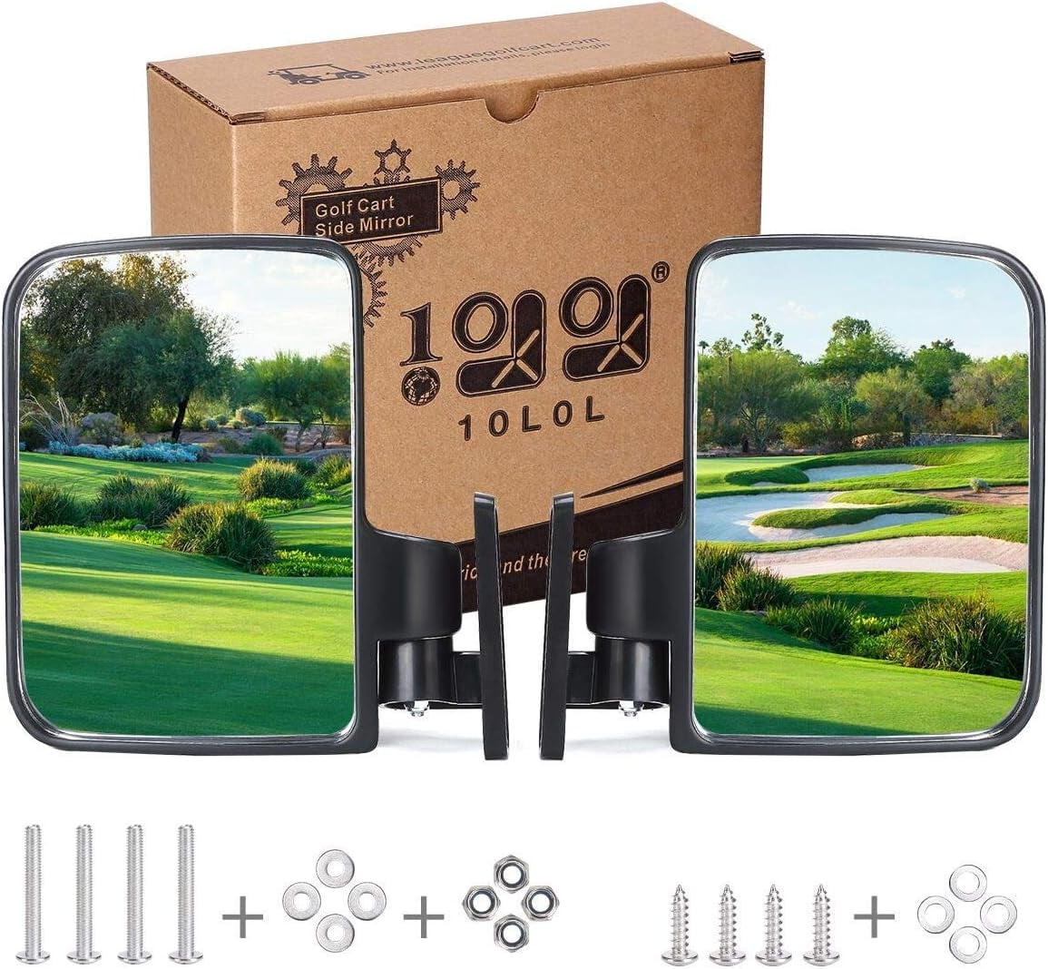 10L0L Golf Cart Mirrors, Golf Cart Rear View Mirror for Club Car DS