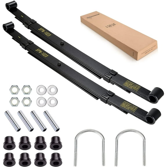 10L0L Golf Cart Rear Leaf Springs Fit Club Car Precedent 4-Leafs Heavy Duty Spring Bushing Kit 102509301 102513001