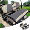 thumbnail image 1 of 10L0L Golf Cart Rear Seat Cover Fit EZGO Club Car Yamaha XS size Gray+Beige, 1 of 8