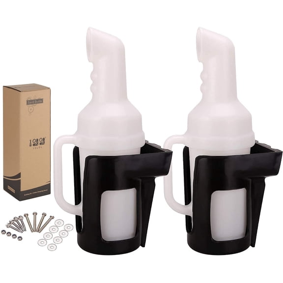10L0L Golf Cart Sand Bottle for EZGO Club Car Yamaha, Divot Filler Sand Bottle Assembly with Rattle Proof Holder for Golf Carts