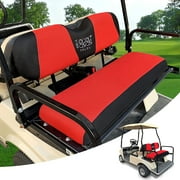 10L0L Golf Cart Seat Cover Fits EZGO Yamaha Club Car Precedent DS Rear Seat Golf Cart Accessories - Red Black (XS)