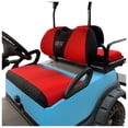 thumbnail image 1 of 10L0L Golf Cart Seat Cover Set Fit for Yamaha Club Car Precedent Front Rear Seat, Breathable Polyester Golf Cart Cover Red Black , L + XS size, 1 of 8