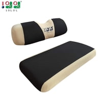 10L0L Golf Cart Seat Cover for EZGO TXT RXV &Club Car DS,Washable Mesh Bench Seat Cover-Black Beige